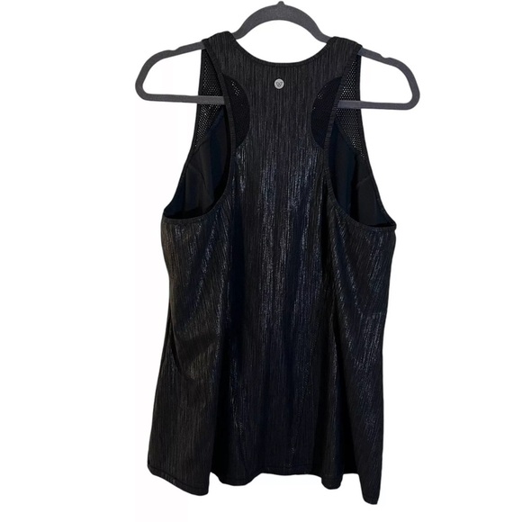 Lane Bryant LIVI Active Tank Top Plus Size 18/20 Gray Striped Mesh Trim Stretch - Picture 2 of 6